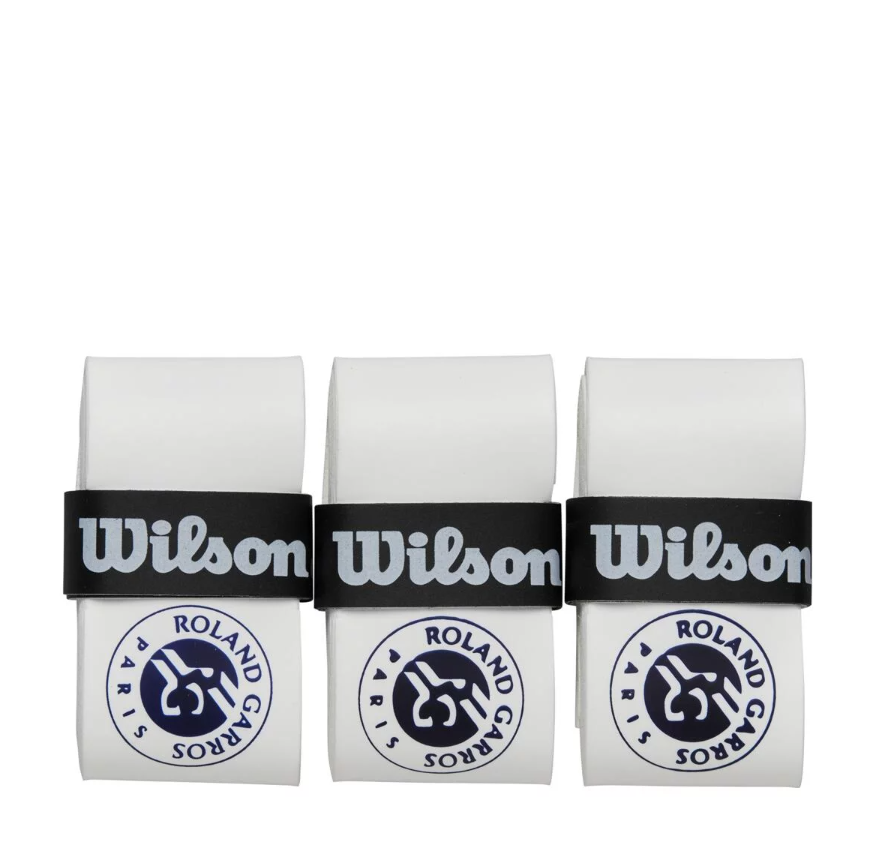 שלישיית גריפים Wilson x Roland-Garros Logo over grip - White and Navy
